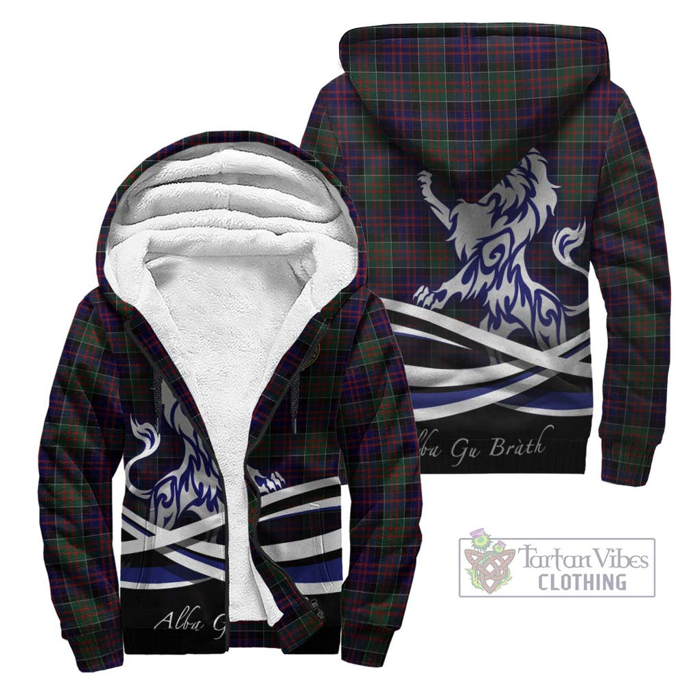 MacDonald (McDonald) of Clanranald Tartan Sherpa Hoodie with Alba Gu Brath Regal Lion Emblem Unisex - Tartanvibesclothing Shop