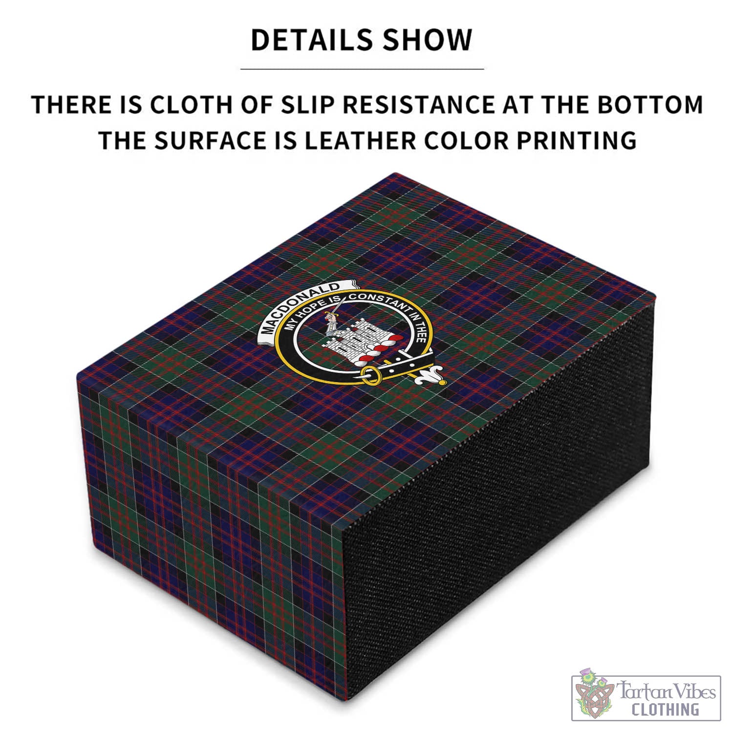 Tartan Vibes Clothing MacDonald of Clan Ranald Tartan Pen Holder with Family Crest