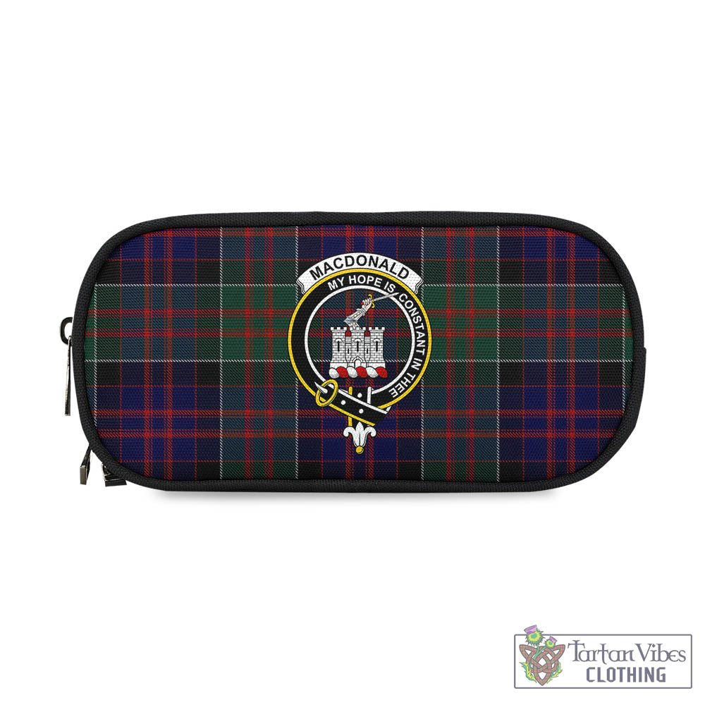Tartan Vibes Clothing MacDonald of Clan Ranald Tartan Pen and Pencil Case with Family Crest