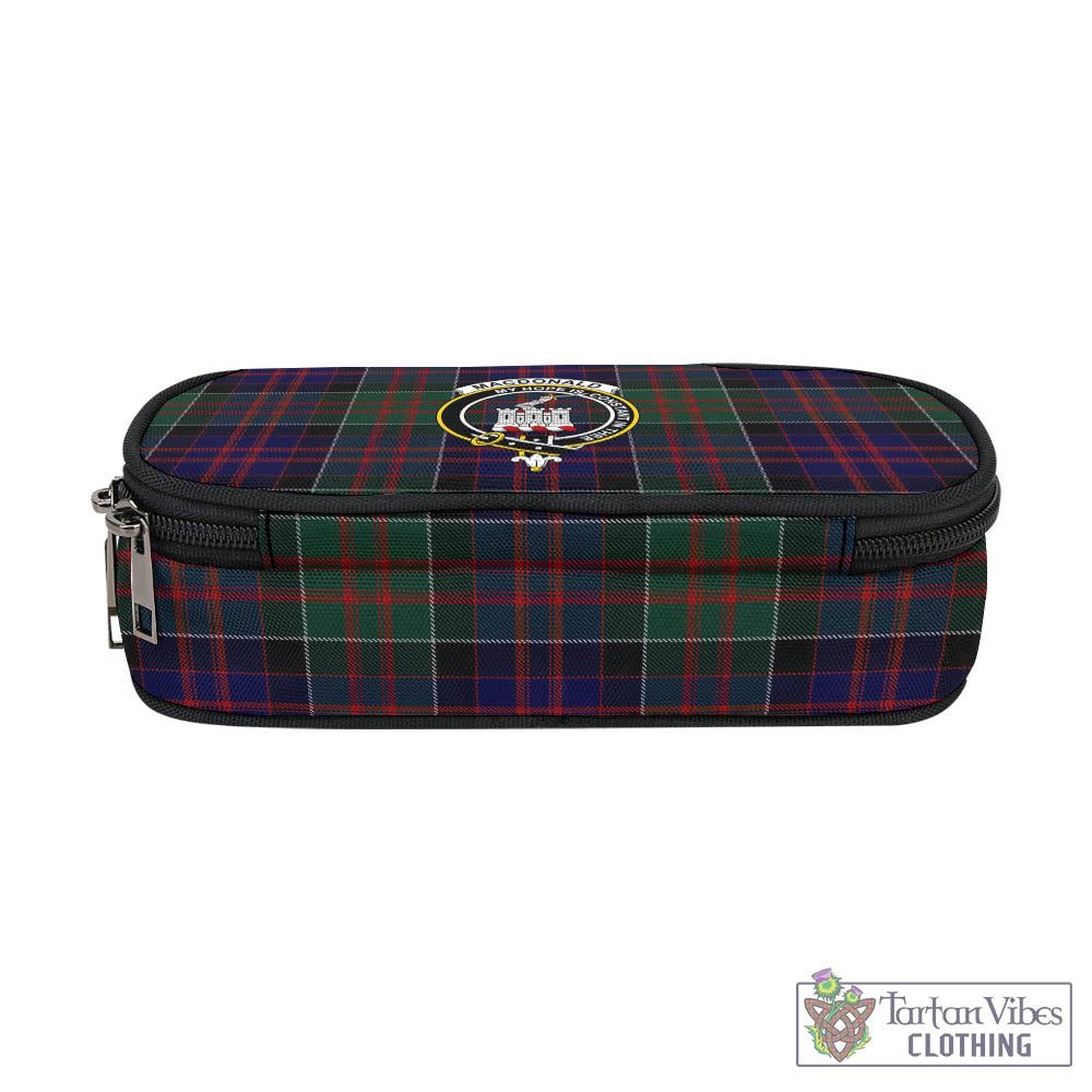 Tartan Vibes Clothing MacDonald of Clan Ranald Tartan Pen and Pencil Case with Family Crest
