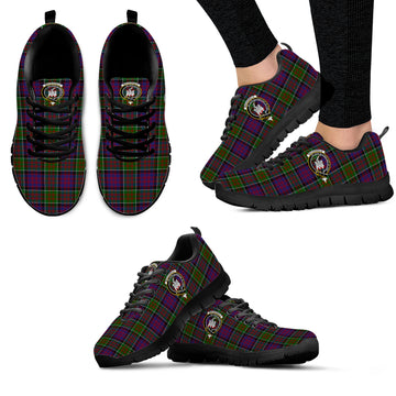 MacDonald of Clan Ranald Modern Tartan Sneakers with Family Crest
