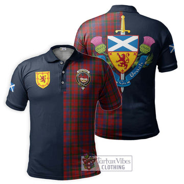 MacDonald of Glenaladale Tartan Polo Shirt Alba with Scottish Lion Royal Arm Half Style