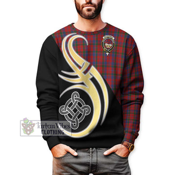 MacDonald of Glenaladale Tartan Sweatshirt with Family Crest and Celtic Symbol Style Unisex - Tartan Vibes Clothing