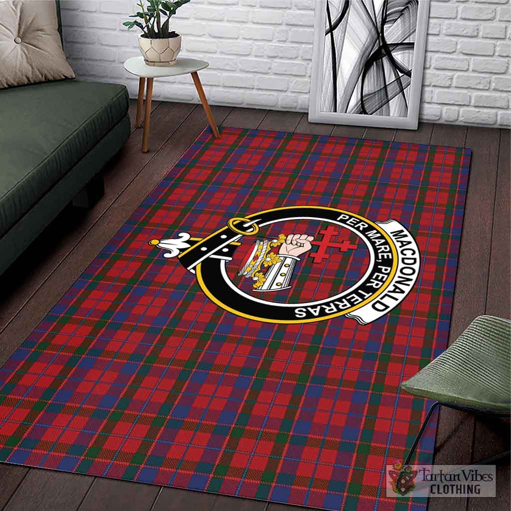 Tartan Vibes Clothing MacDonald of Glenaladale Tartan Area Rug with Family Crest