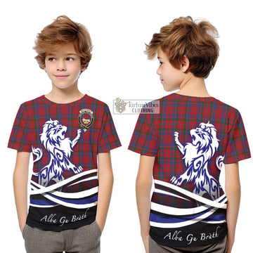MacDonald of Glenaladale Tartan Kid T-Shirt with Alba Gu Brath Regal Lion Emblem Youth XL Size14 - Tartanvibesclothing Shop