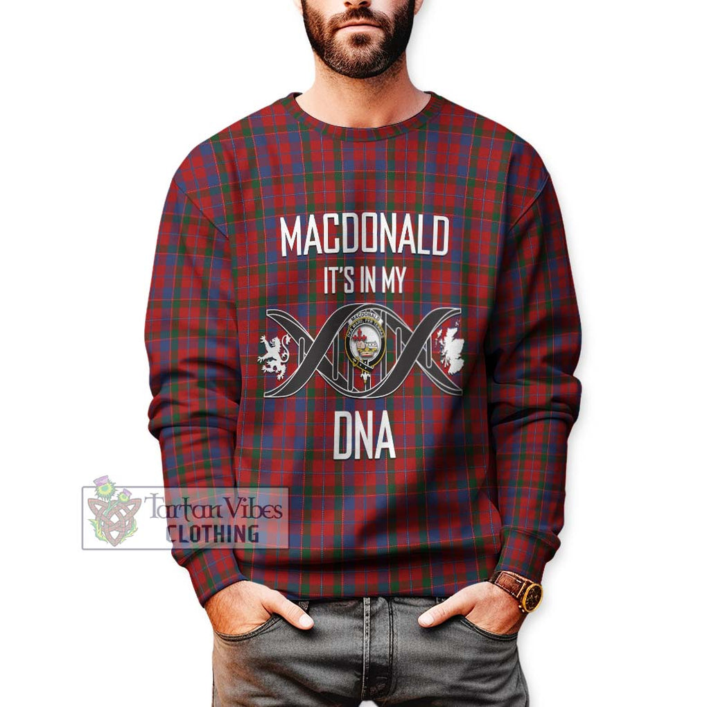MacDonald of Glenaladale Tartan Sweatshirt with Family Crest DNA In Me Style Unisex - Tartanvibesclothing Shop