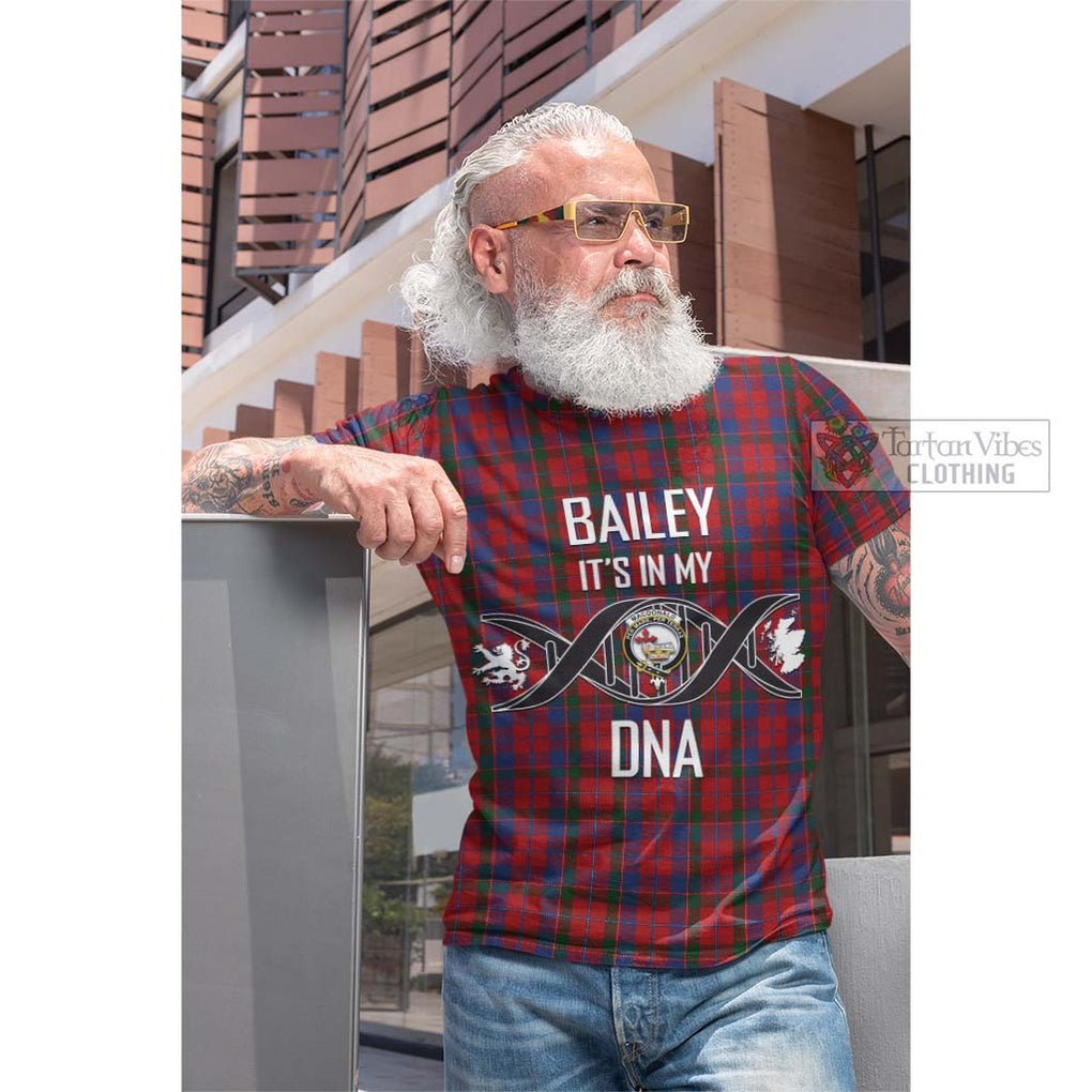 Tartan Vibes Clothing MacDonald of Glenaladale Tartan Cotton T-shirt with Family Crest DNA In Me Style