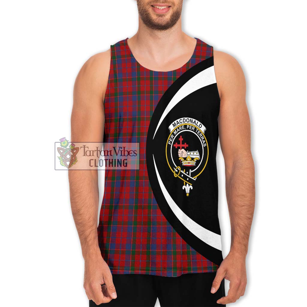 MacDonald of Glenaladale Tartan Men's Tank Top with Family Crest Circle Style Men - Tartan Vibes Clothing