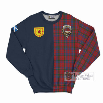 Tartan Vibes Clothing MacDonald of Glenaladale Tartan Sweatshirt with Scottish Lion Royal Arm Half Style