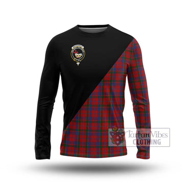 MacDonald of Glenaladale Tartan Long Sleeve T-Shirt with Family Crest and Military Logo Style Unisex - Tartanvibesclothing Shop