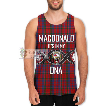 MacDonald of Glenaladale Tartan Men's Tank Top with Family Crest DNA In Me Style Men - Tartanvibesclothing Shop