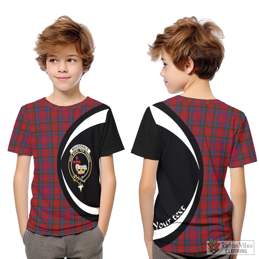 MacDonald of Glenaladale Tartan Kid T-Shirt with Family Crest Circle Style Youth XL Size14 - Tartan Vibes Clothing