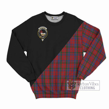 MacDonald of Glenaladale Tartan Sweatshirt with Family Crest and Military Logo Style - Tartanvibesclothing Shop