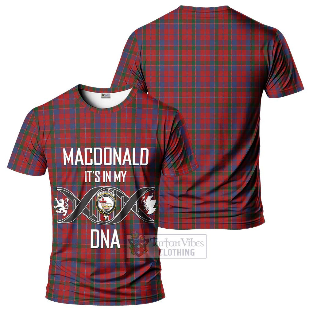 MacDonald of Glenaladale Tartan T-Shirt with Family Crest DNA In Me Style - Tartan Vibes Clothing