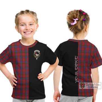 MacDonald of Glenaladale Tartan Kid T-Shirt with Family Crest and Half Of Me Style - Tartanvibesclothing Shop