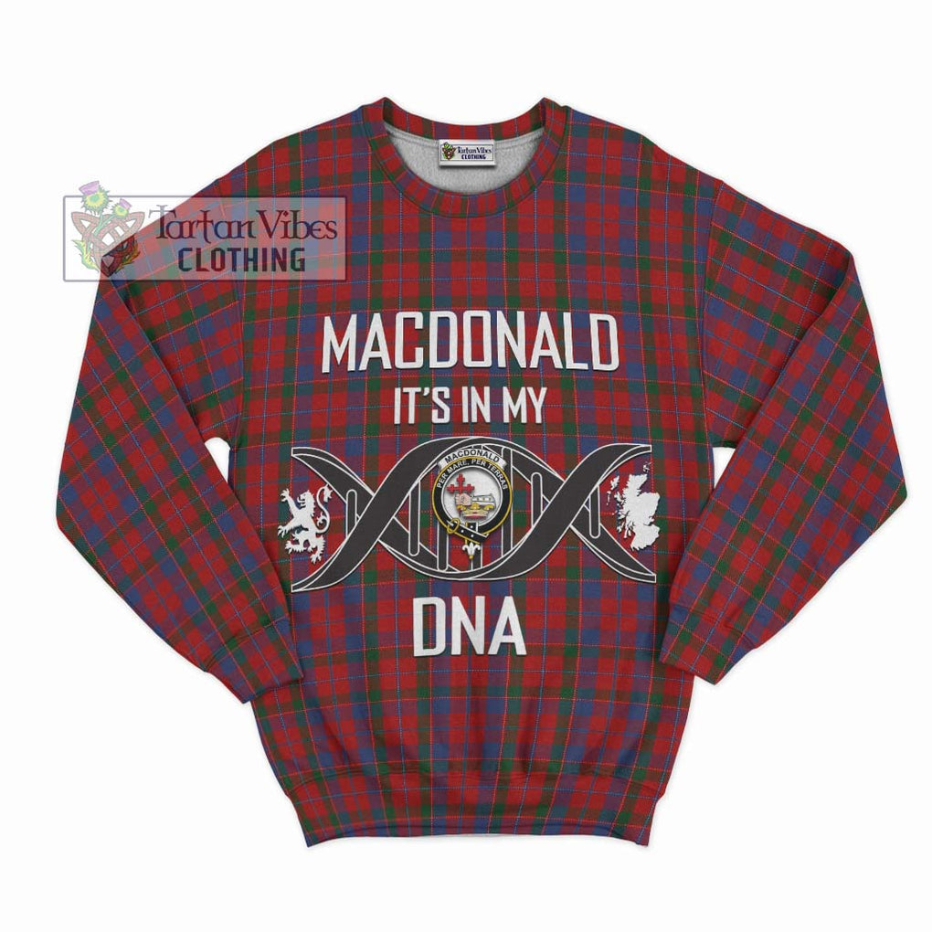 MacDonald of Glenaladale Tartan Sweatshirt with Family Crest DNA In Me Style - Tartanvibesclothing Shop