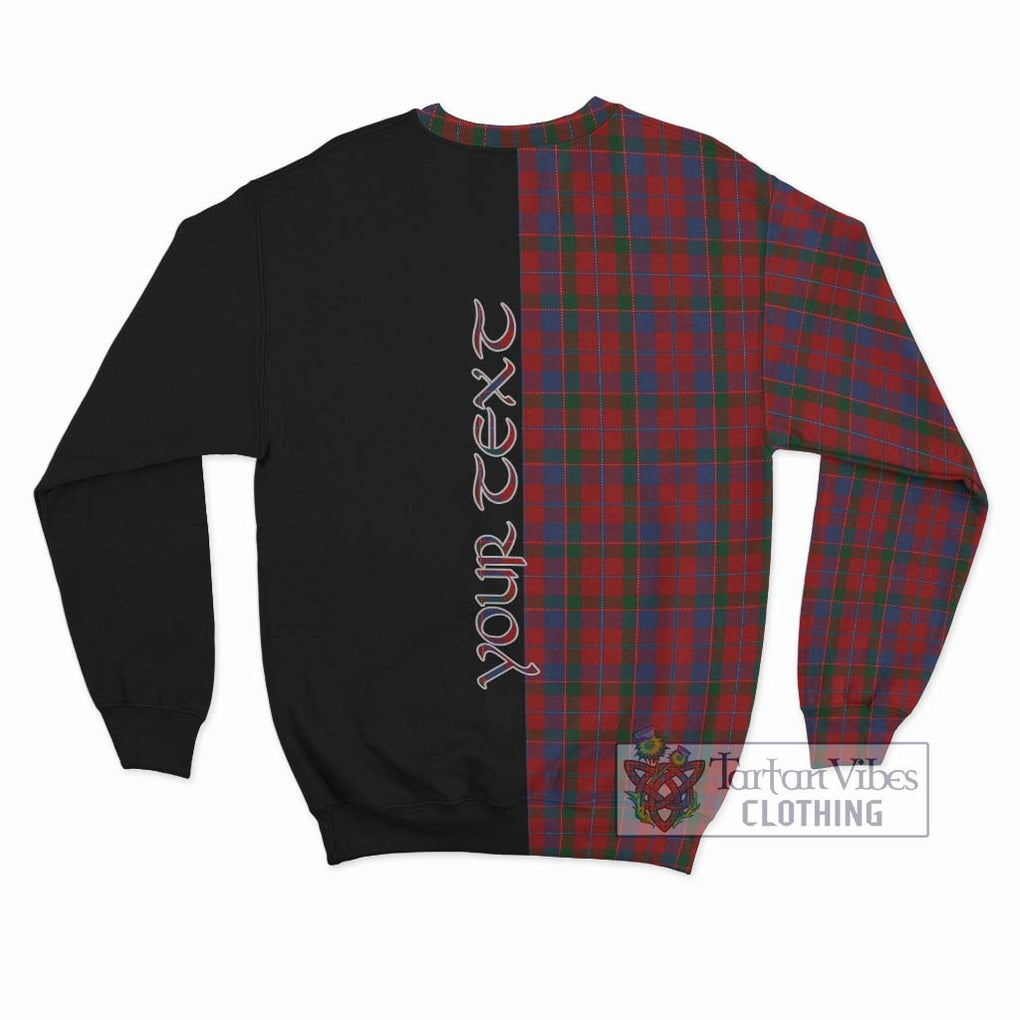MacDonald of Glenaladale Tartan Sweatshirt with Family Crest and Half Of Me Style - Tartanvibesclothing Shop