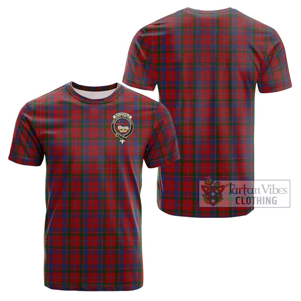 MacDonald of Glenaladale Tartan Cotton T-Shirt with Family Crest Kid's Shirt - Tartanvibesclothing Shop