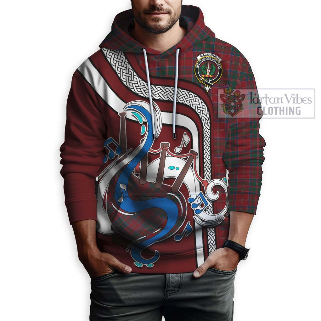 MacDonald (McDonald) of Glencoe Tartan Hoodie with Epic Bagpipe Style Zip Hoodie - Tartanvibesclothing Shop