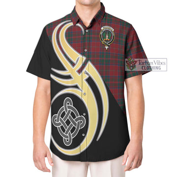 MacDonald (McDonald) of Glencoe Tartan Hawaiian Shirt with Family Crest and Celtic Symbol Style