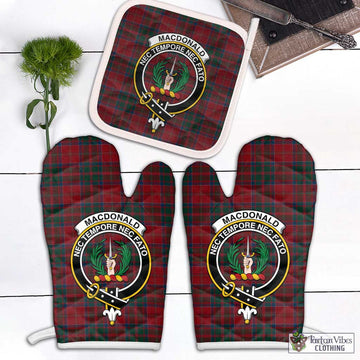 MacDonald (McDonald) of Glencoe Tartan Combo Oven Mitt & Pot-Holder with Family Crest