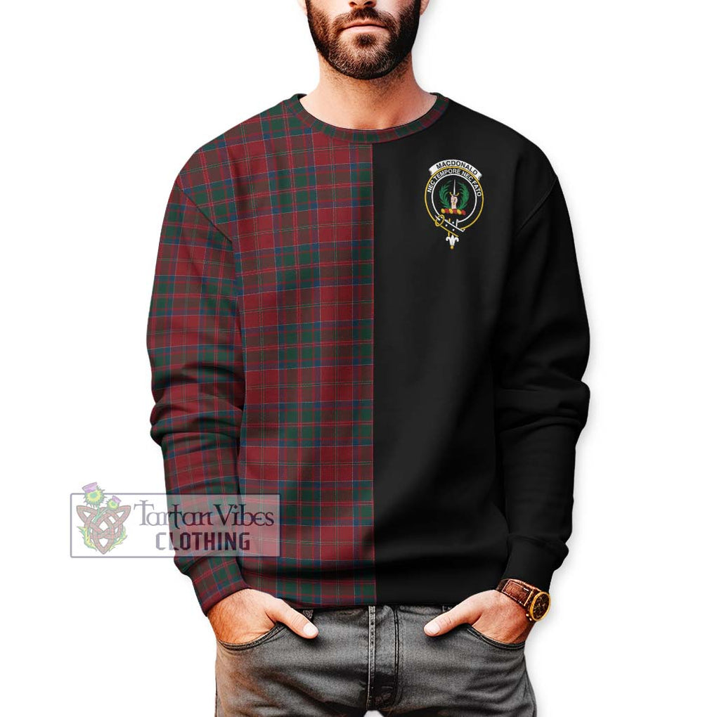 MacDonald (McDonald) of Glencoe Tartan Sweatshirt with Family Crest and Half Of Me Style Unisex - Tartanvibesclothing Shop