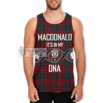 MacDonald (McDonald) of Glencoe Tartan Men's Tank Top with Family Crest DNA In Me Style Men - Tartanvibesclothing Shop