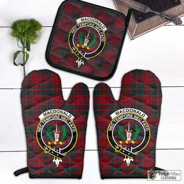 MacDonald (McDonald) of Glencoe Tartan Combo Oven Mitt & Pot-Holder with Family Crest