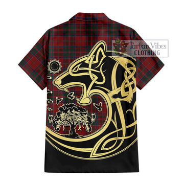 MacDonald (McDonald) of Glencoe Tartan Hawaiian Shirt with Family Crest Celtic Wolf Style
