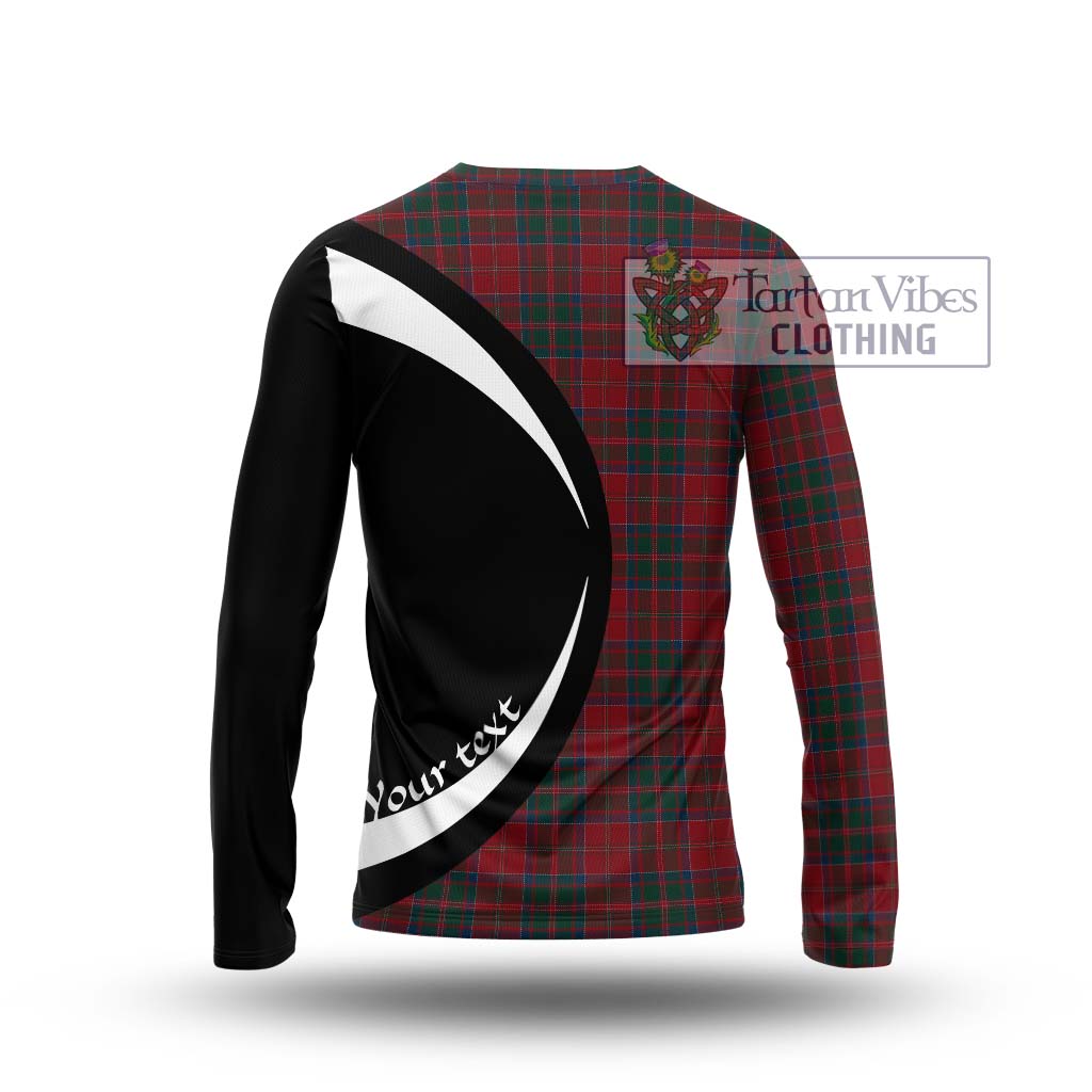 MacDonald (McDonald) of Glencoe Tartan Long Sleeve T-Shirt with Family Crest Circle Style - Tartan Vibes Clothing
