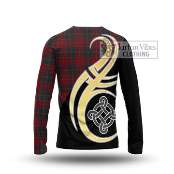 MacDonald (McDonald) of Glencoe Tartan Long Sleeve T-Shirt with Family Crest and Celtic Symbol Style
