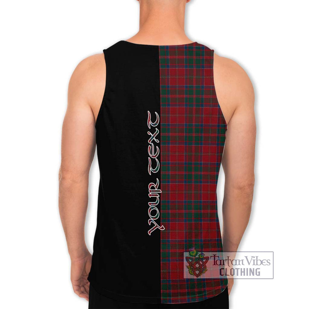 MacDonald (McDonald) of Glencoe Tartan Men's Tank Top with Family Crest and Half Of Me Style - Tartanvibesclothing Shop