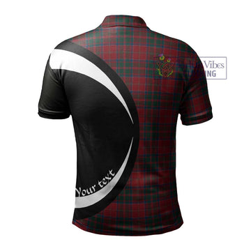 MacDonald (McDonald) of Glencoe Tartan Men's Polo Shirt with Family Crest Circle Style