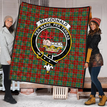 MacDonald of Kingsburgh Tartan Quilt with Family Crest