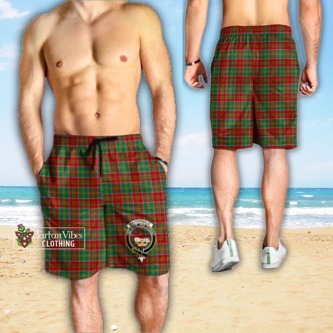 MacDonald of Kingsburgh Tartan Mens Shorts with Family Crest