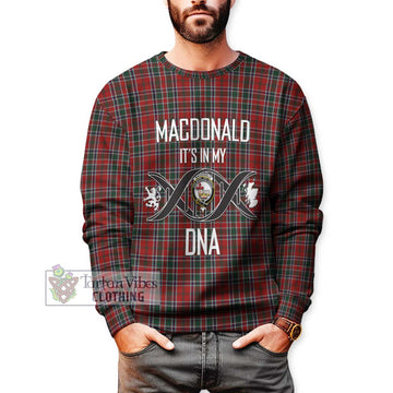 MacDonald of Lochmaddy Tartan Sweatshirt with Family Crest DNA In Me Style Unisex - Tartanvibesclothing Shop