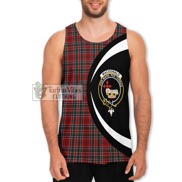 MacDonald of Lochmaddy Tartan Men's Tank Top with Family Crest Circle Style Men - Tartan Vibes Clothing