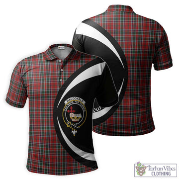 MacDonald of Lochmaddy Tartan Men's Polo Shirt with Family Crest Circle Style Kid - Tartan Vibes Clothing