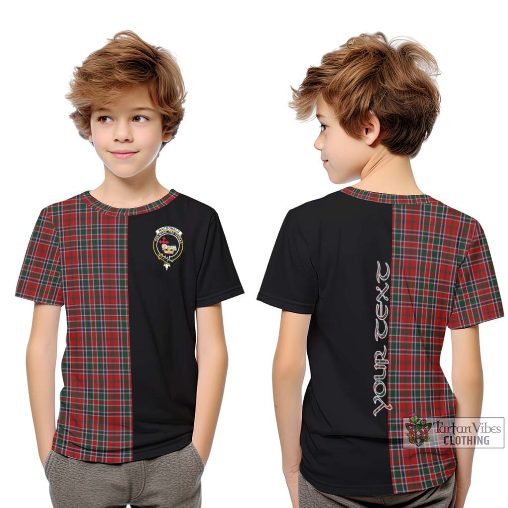 MacDonald of Lochmaddy Tartan Kid T-Shirt with Family Crest and Half Of Me Style Youth XL Size14 - Tartanvibesclothing Shop
