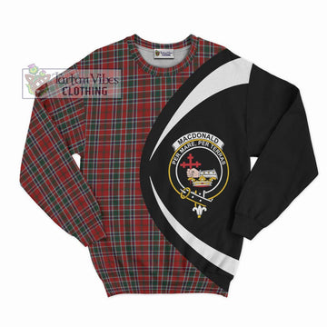 MacDonald of Lochmaddy Tartan Sweatshirt with Family Crest Circle Style Unisex - Tartan Vibes Clothing