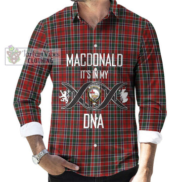 MacDonald of Lochmaddy Tartan Long Sleeve Button Shirt with Family Crest DNA In Me Style
