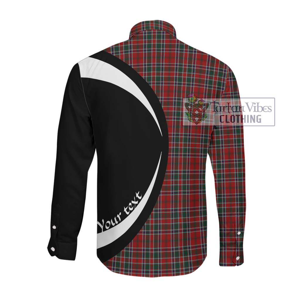 MacDonald of Lochmaddy Tartan Long Sleeve Button Up with Family Crest Circle Style Men's Shirt - Tartan Vibes Clothing