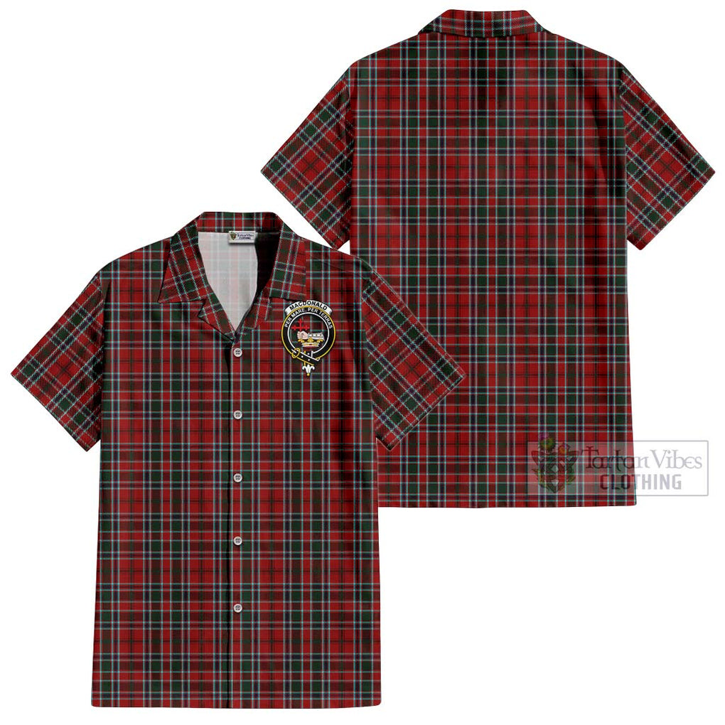 MacDonald of Lochmaddy Tartan Cotton Hawaiian Shirt with Family Crest Kid - Tartan Vibes Clothing
