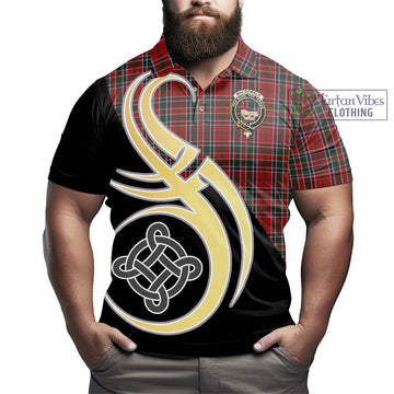 MacDonald of Lochmaddy Tartan Polo Shirt with Family Crest and Celtic Symbol Style