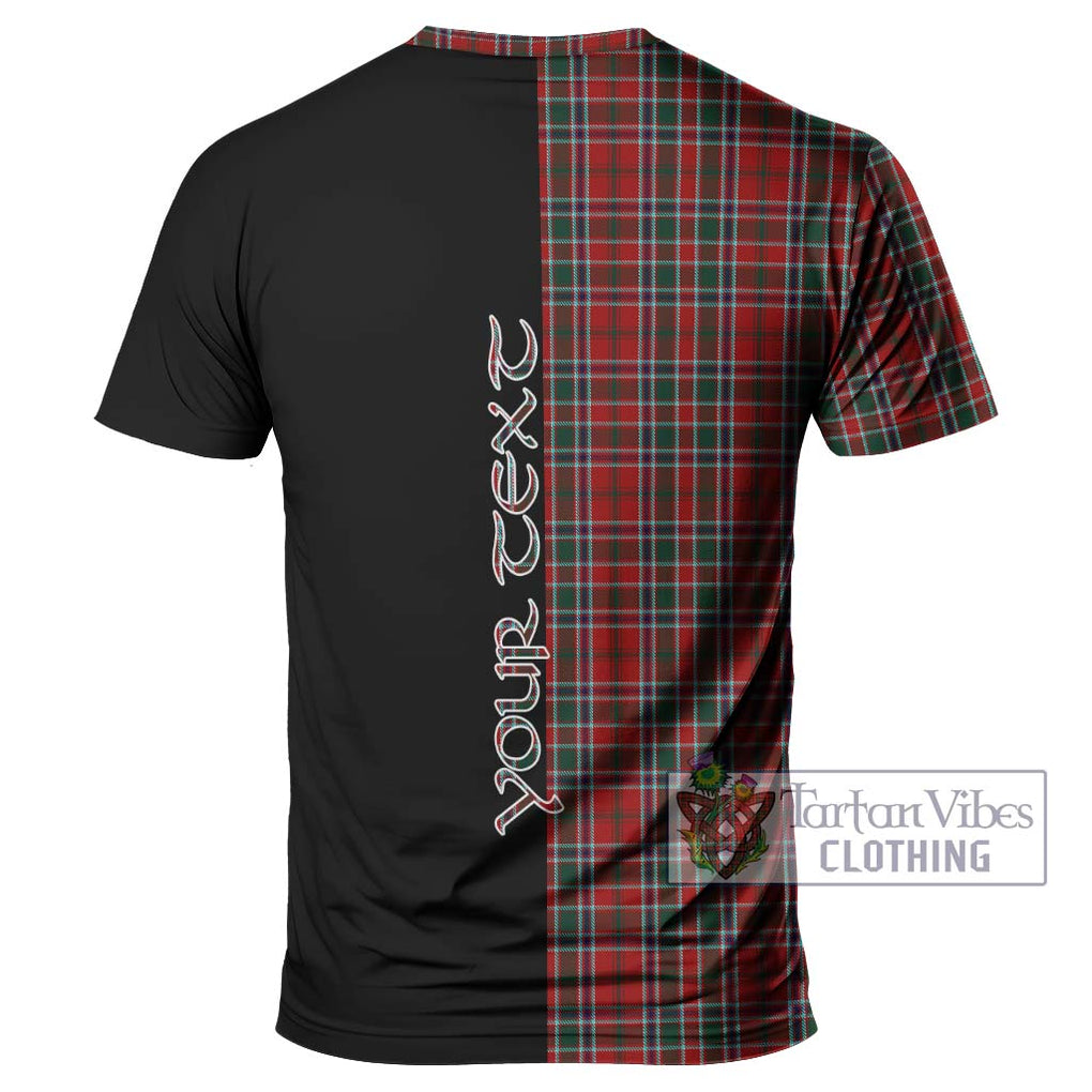 MacDonald of Lochmaddy Tartan T-Shirt with Family Crest and Half Of Me Style - Tartanvibesclothing Shop