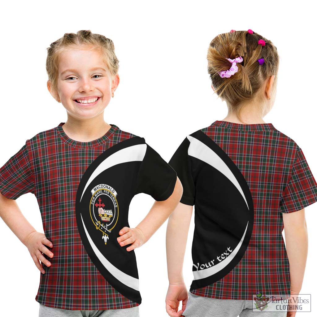 MacDonald of Lochmaddy Tartan Kid T-Shirt with Family Crest Circle Style - Tartan Vibes Clothing