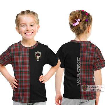 MacDonald of Lochmaddy Tartan Kid T-Shirt with Family Crest and Half Of Me Style - Tartanvibesclothing Shop