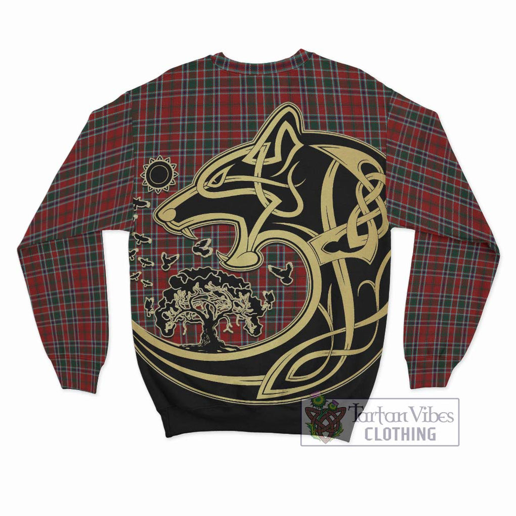MacDonald of Lochmaddy Tartan Sweatshirt with Family Crest Celtic Wolf Style - Tartan Vibes Clothing