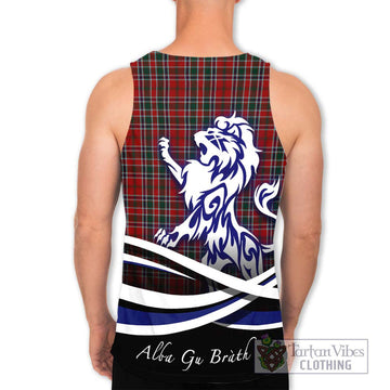 MacDonald of Lochmaddy Tartan Men's Tank Top with Alba Gu Brath Regal Lion Emblem - Tartanvibesclothing Shop