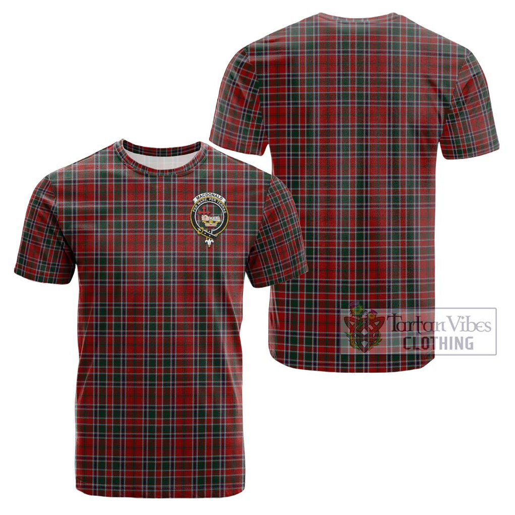 MacDonald of Lochmaddy Tartan Cotton T-Shirt with Family Crest Kid's Shirt - Tartanvibesclothing Shop
